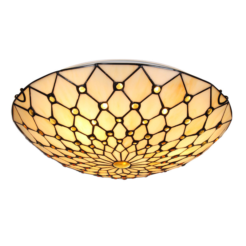Plafonnier encastré 3 lumières 16 po Tiffany