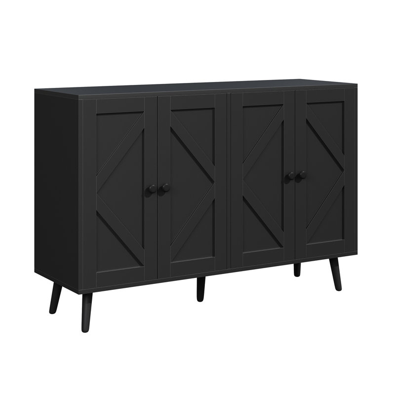 4 - Door Accent Cabinet, Black