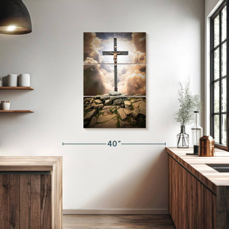 Adella Crucifié Jésus-Christ, H 38 po x l 24 po