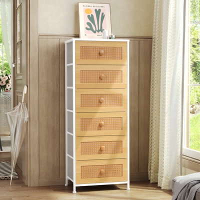 Annyka 6 Drawer 17.7" W Lingerie Chest Fabric Drawer Dresser