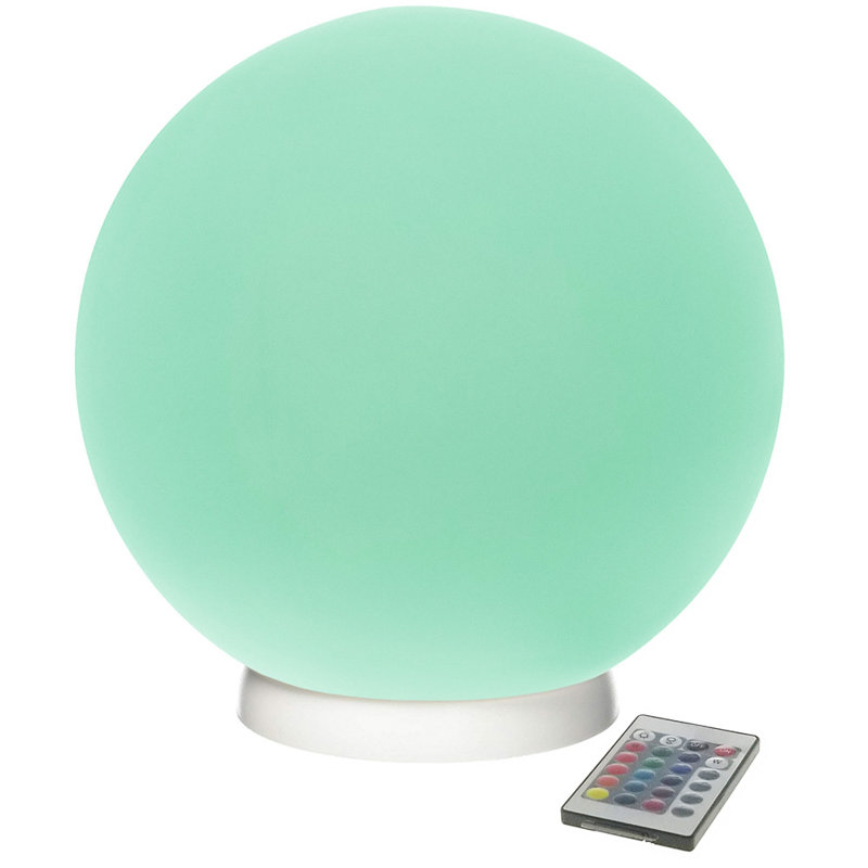 Beklabito Battery Powered Integrated LED Color Changing Outdoor Floating Light, 8" H x 8" W x 8" D