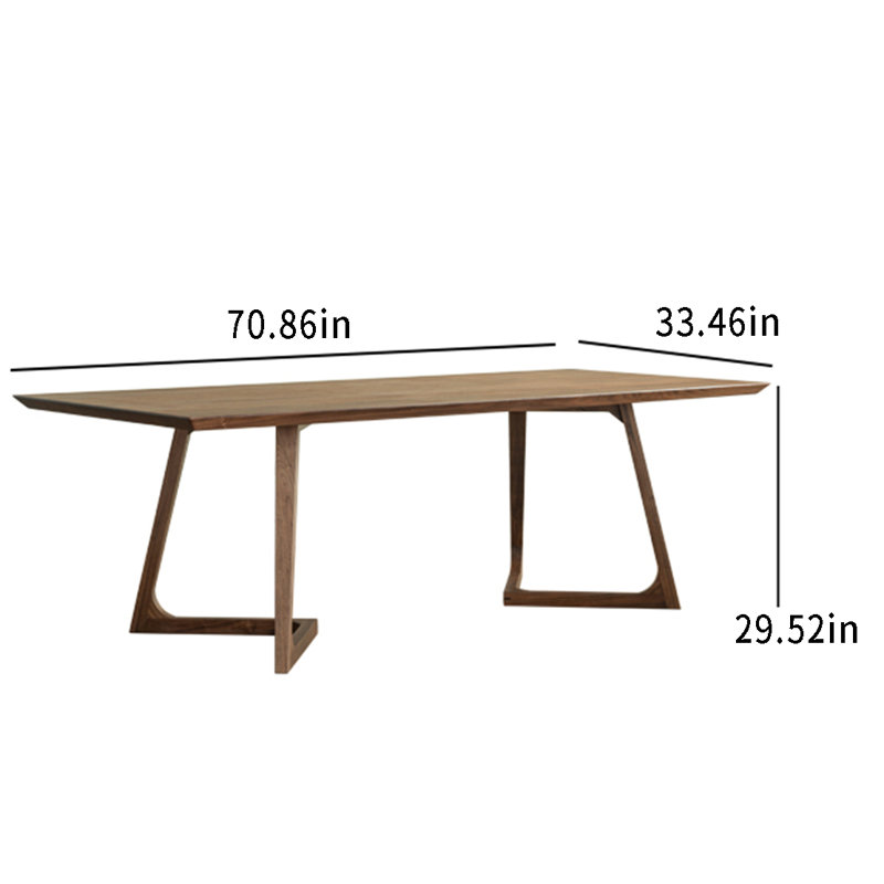 Table de salle à manger, L 33,46 po x L 70,86 po