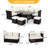 6 - Person Modular Patio Conversation Set with Cushions-1254936783