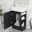 Meuble-lavabo de salle de bain en MDF durable avec lavabo, tablette à deux niveaux et orientation flexible pour un rangement et un style améliorés