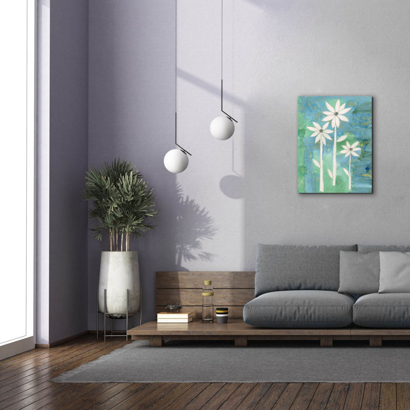  Art mural sur toile, "Dicat Daisies 2" par Alicia Ludwig, H 34 po x l 26 po x P 1,5 po