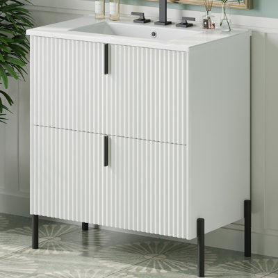 Meuble-lavabo 30 po avec lavabo en céramique
