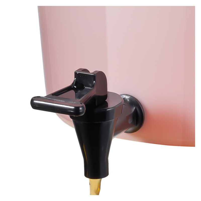 Distributeur de boisson 3 gallons rose avec robinet - contenant à l'épreuve des fuites pour thé glacé, limonade et fêtes (paquet de 2)
