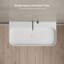 Lavabo de salle de bain mural cannelé à surface solide 35 "x 18" Monblari blanc mat-126174923-126174924