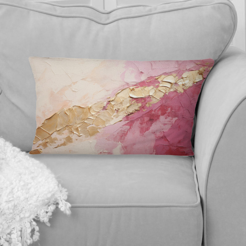 Coussin décoratif rose en or rose