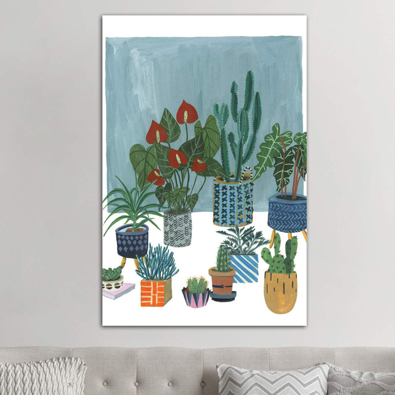 «A Portrait of Plants I», peinture, Toile tendue, H 26 po x l 18 po x 1,5 po