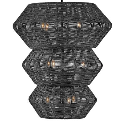 Luca Ten-Light Woven Three-Tier Chandelier by Lisa McDennon