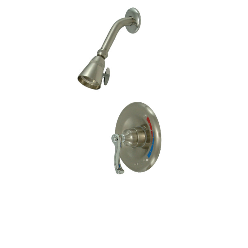 Kingston Brass Royale Single-Handle Pressure Balanced Shower Faucet, Brushed Nickel/Polished Chrome