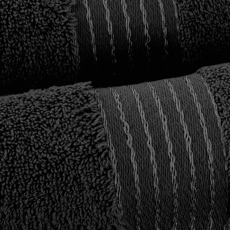 Elegant Comfort 100% Turkish Cotton 4-Piece Towel Set – Ultra Soft, Highly Absorbent, Quick Dry Bathroom Towels, Black