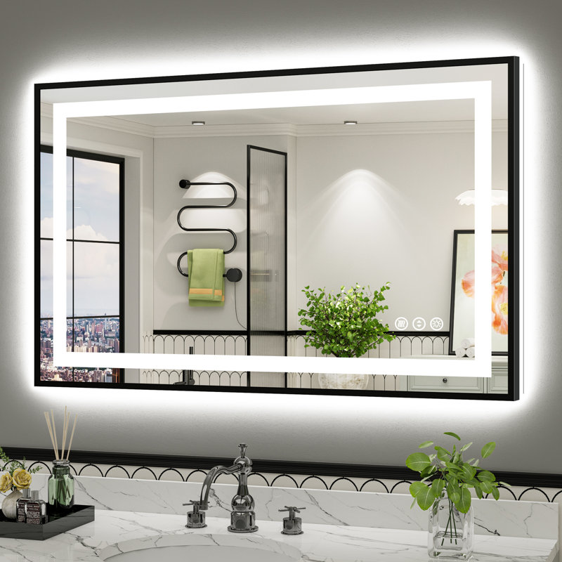 Miroir de salle de bain Matte, Rectangulaire, 48 po x 30 po