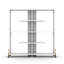 Étagère à livres à cadre ouvert en bois 6 tablettes Furnish Home Store Kipp