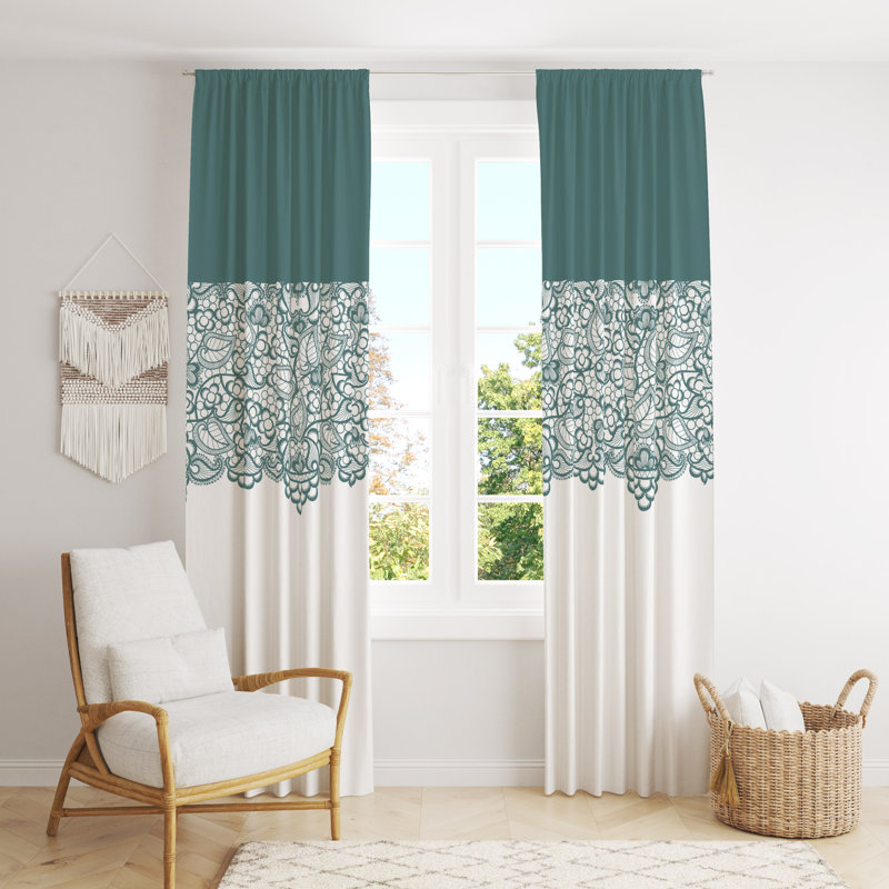 Semi Sheer Curtain Pair, 20" W x 52" L