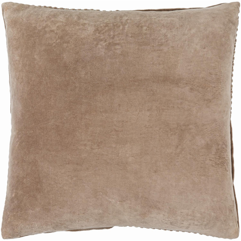 Housse et insert de coussin décoratif en coton Conrad, H 18 po x l 18 po, Rose, Housse de coussin seulement - sans coussin