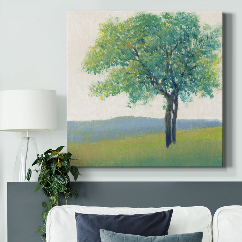 Solitaire Arbre II - Toile tendue avec châssis de qualité supérieure - Prêt à être accroché, H 10 po x l 10 po x P 1 po