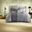 Luxurious Jacquard Bedding Set, Grey Polyester King Size Elegance