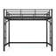 Lit mezzanine simple en métal de taille XL, lit mezzanine avec échelle facile à monter et garde-corps