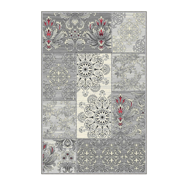 Luxurious 3D Printed Area Carpet, 5.9 x 9.2 Feet | 1% Polyester, .3 in Pile Height, 65 g/m² | Antibacterial & Non-Slip Underside, Machine Washable for Easy Care | Perfect for Living Room, Bedroom, or Office Décor
