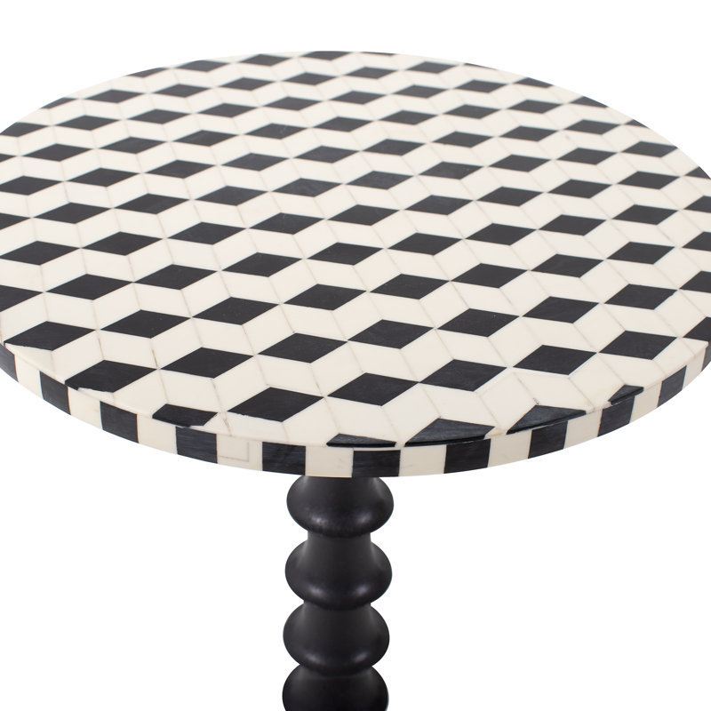 Table de bout à piédestal en métal haute de 20,5 po Benjamin