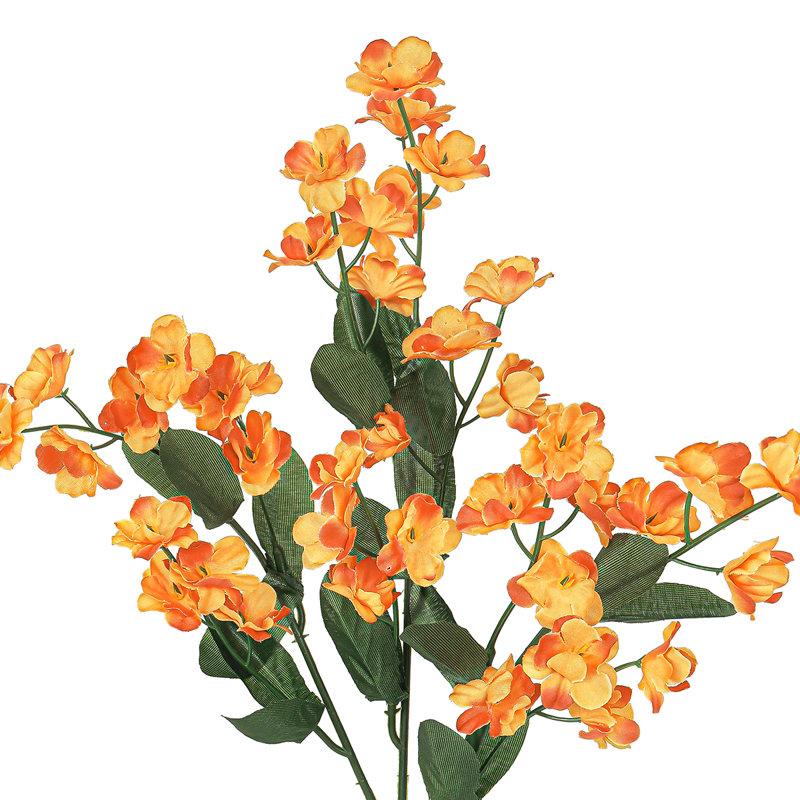 Tige de fleur artificielle Gipsophila, Orange