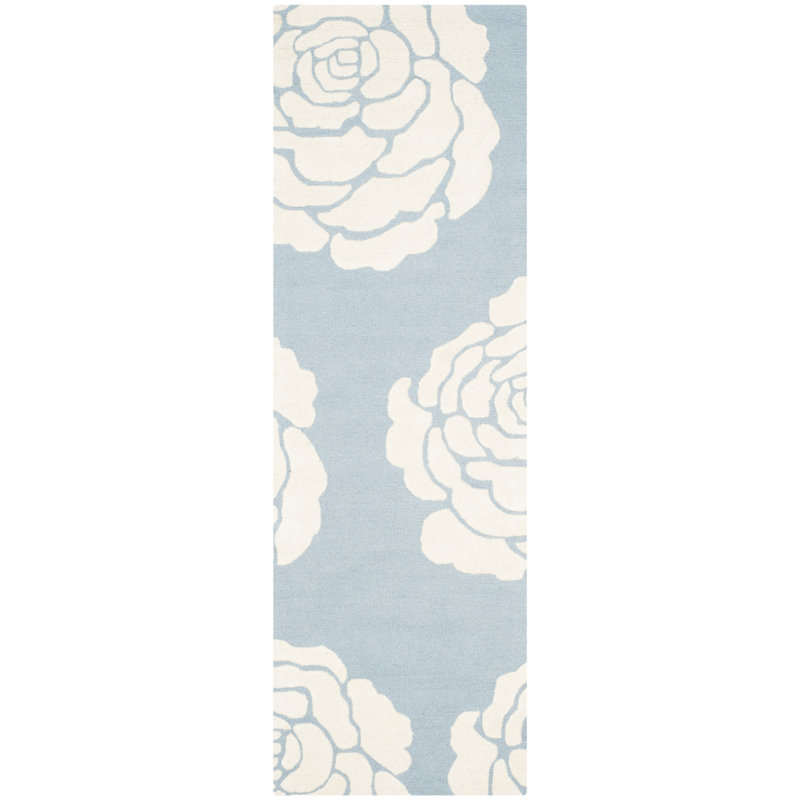 Cannen Hand Tufted Wool Floral Rug, Runner 2'6" x 8'