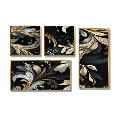 Hockett - Art mural abstrait 4 pièces