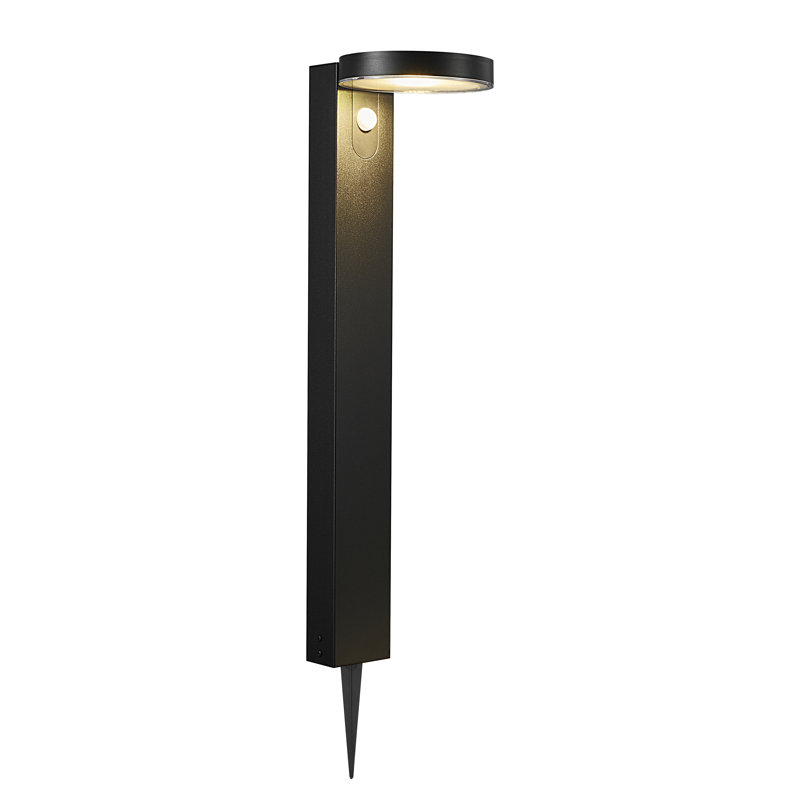 Rica Black Solar Powered Metal Pathway Light