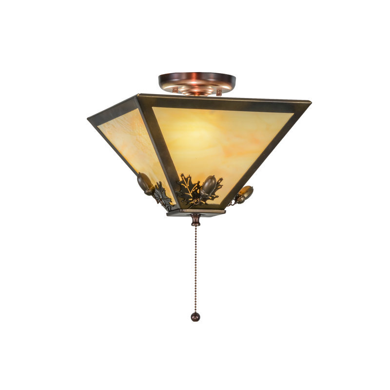Glass Semi Flush Mount