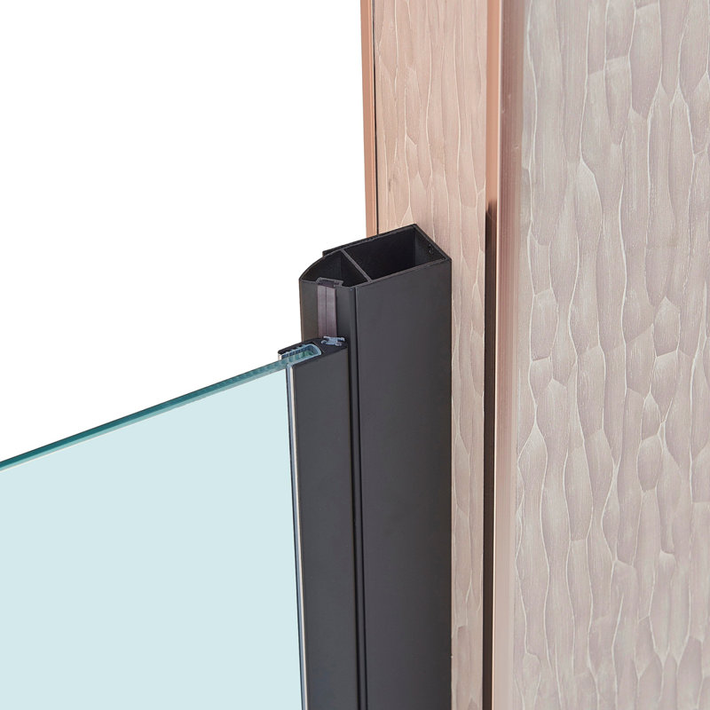 30-31.5"W X 75"H Pivot Single Swing Shower Door, Aluminium Alloy In Matte Black, 1/4" (6Mm) Thick SGCC Tempered Clear Glass.