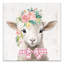 Floral agneau sur toile
