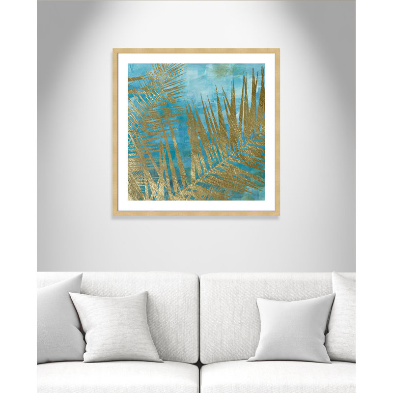 «Golden Palm I» par Ellsworth, reproduction encadrée dorée