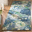 Tapis bleu en laine / viscose touffeté à la main Avayah Soho-318060474