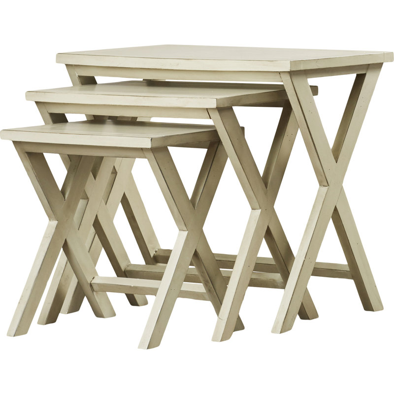 Dawn Solid Wood Cross Legs End Table