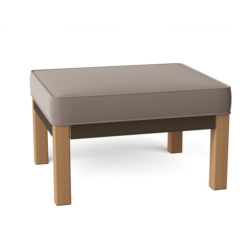 Hudson Outdoor Ottoman, Hudson Charcoal Lace, Cloud