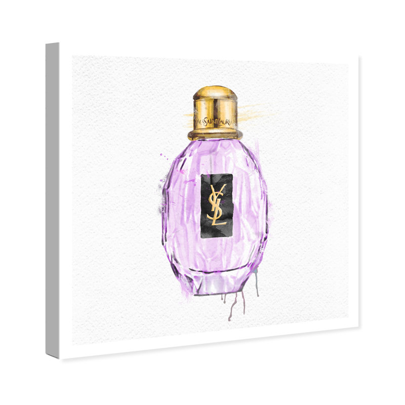 «Fashion and Glam Eau de Parisienne», reproduction d'art sur toile dorée, H 20 po x l 20 po x P 0,8 po