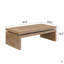 Table basse en bois avec plateau flottant