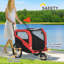 Remorque vélo 2 en 1 pour chien, poussette pour animaux avec attelage pour grands chiens, rouge-86681615