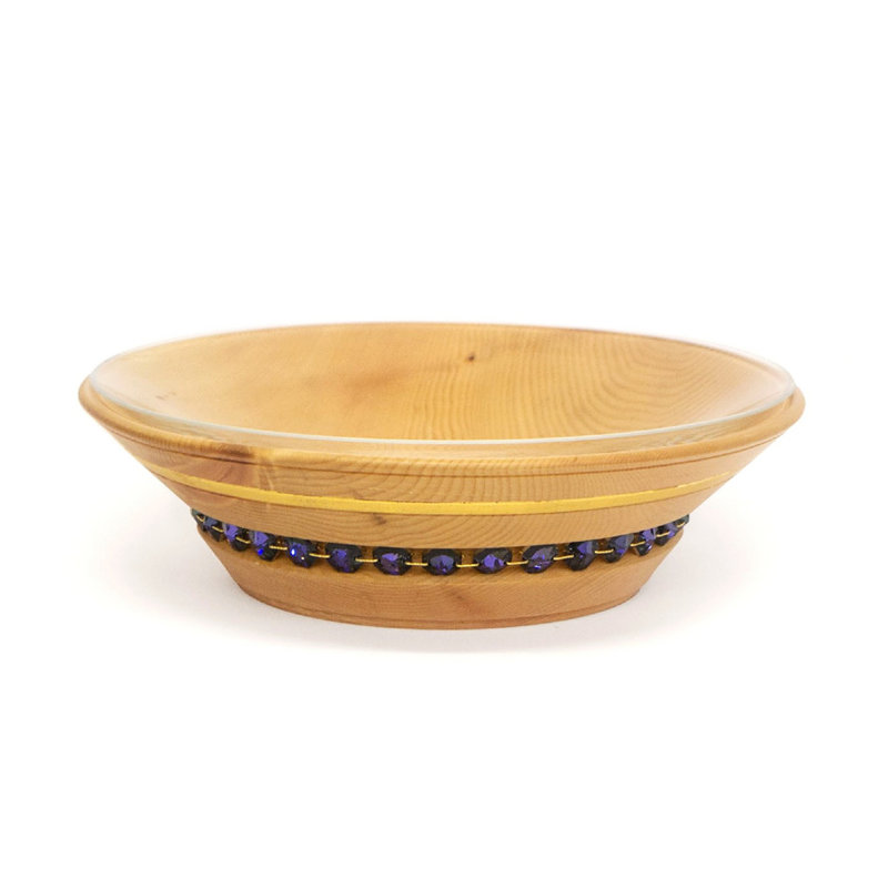 Manara 3 Piece Serving Bowl Set, 1, Brown/Amber Gold, 7.28"