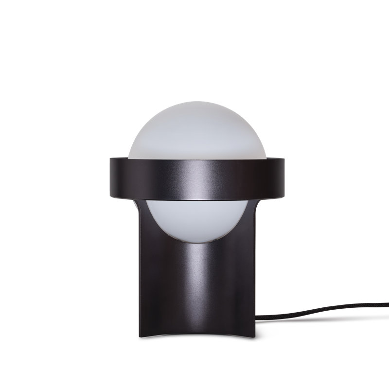 Loop Table Lamp + Sphere III, 9.63" H x 7.25" W x 7.25" D, Gray