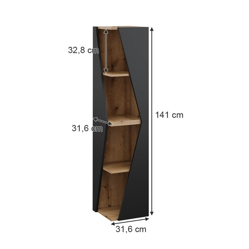 Bolware 141cm H x 31.6cm W Corner Bookcase