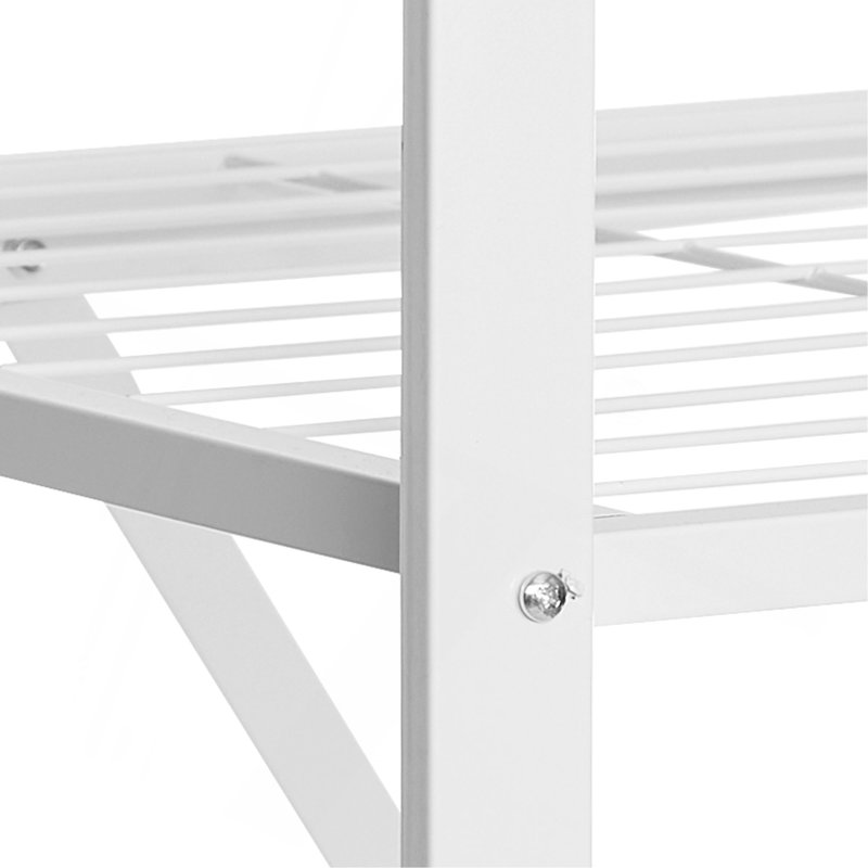 Tablette de rangement pliante avec roulettes, H 5,24 po x l 62,2 po x P 22,44 po, Blanc