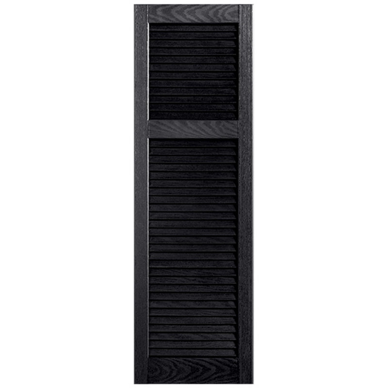 Paire de volets à persienne droite, 9", 28 po, Noir