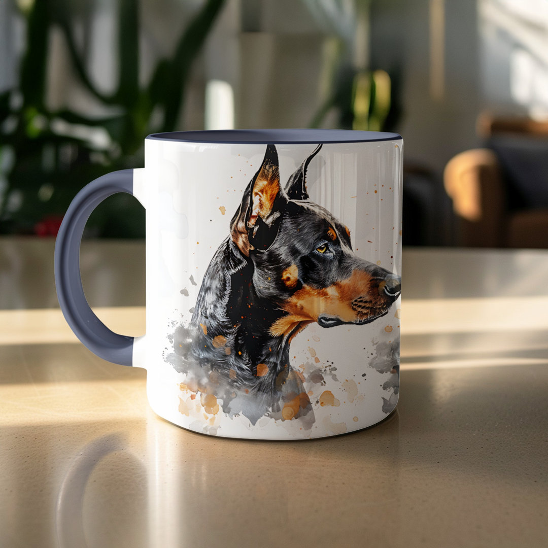 Watercolor Yorkie Puppy Design 11oz Coffee Mug