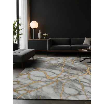 Tapis gris soyeux et moelleux