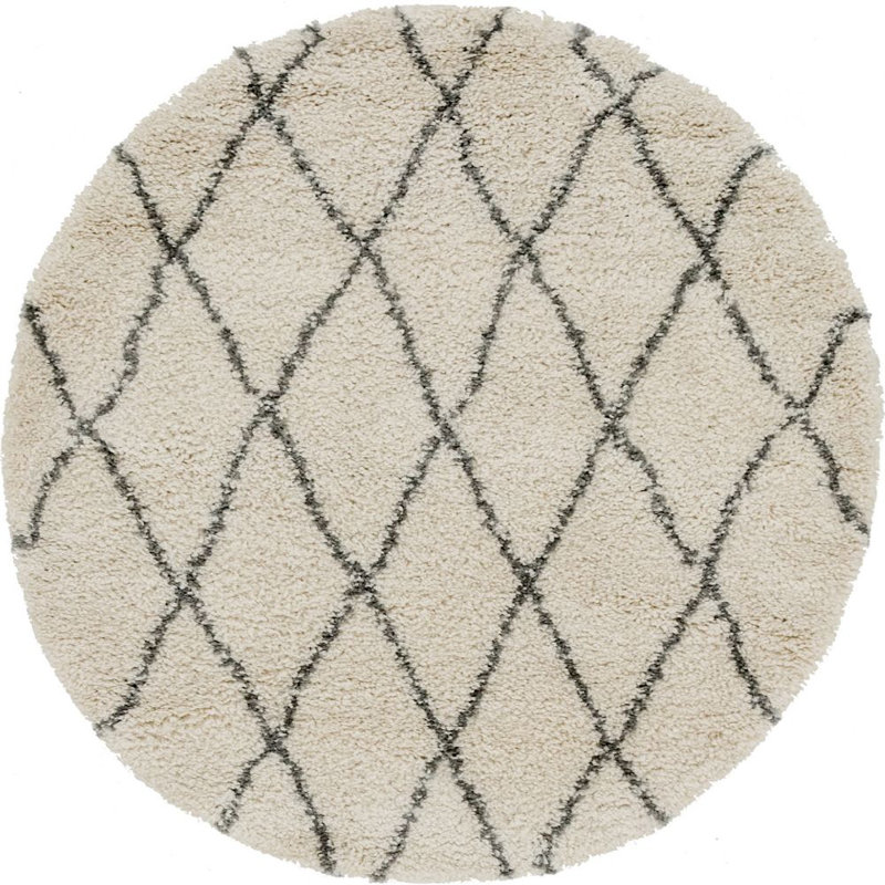 Tapis à poils longs de couleur crème Walsenburg