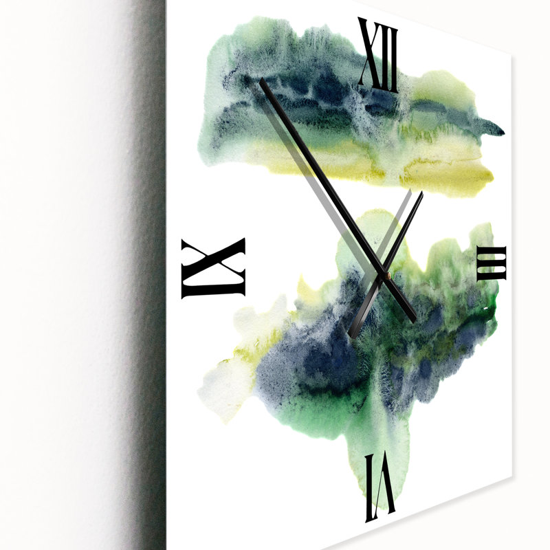 Horloge murale abstrait nuages avec points IV, Très grand
