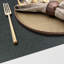 Novo Cuero Rectangular Placemat, Black, 16.5" x 12.5", Set of 6